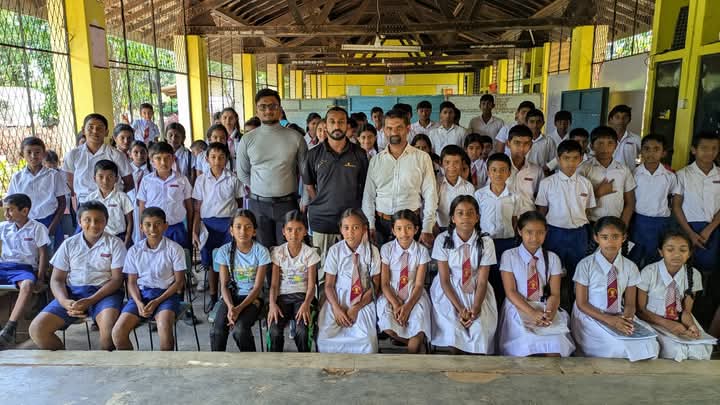 School visit with students and teachers