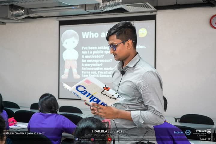 Senith conducting a workshop session